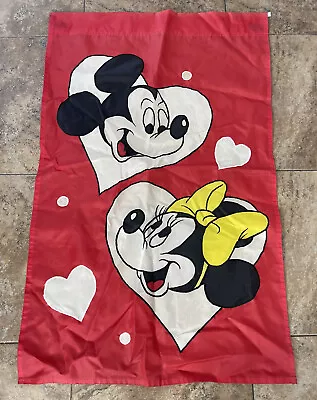 Mickey & Minnie Valentines Day Outdoor Decorative Flag 28 X 43 • $30