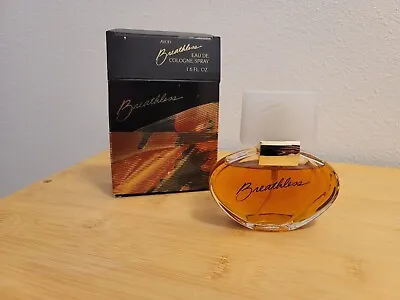 Vintage Avon 1987 Breathless Perfume Eau De Cologne Spray 1.6 FL OZ - NOS • $29.98