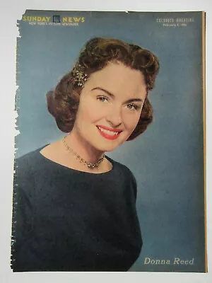 NEW YORK SUNDAY NEWS PICTURE COLOROTO MAGAZINE February 5 1956 DONNA REED • $12.99