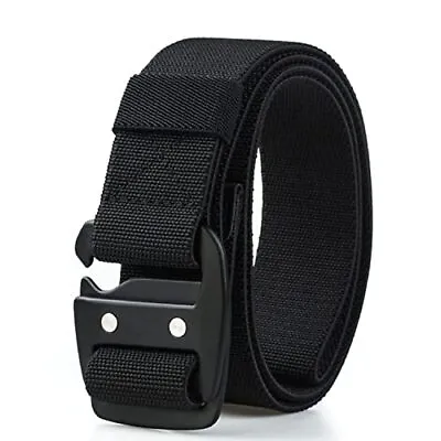 Mens Tactical Belt Military Elastic Stretch Duty Belt Metal Buckle Clothing Gift • $19.27