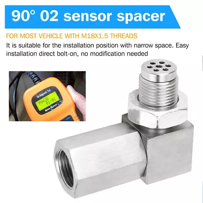 90° Oxygen O2 Sensor Spacer Extender Adapter Bung Extension Catalytic Converter • $16.69