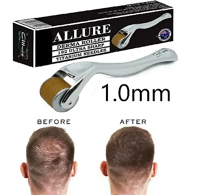DERMA ROLLER Hair Loss 192 Titanium Micro Needles Dermaroller 1.0mm Anti Aging • $29.95