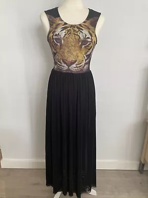 Mooloola Tiger Black Maxi Dress Sz 8 - Boho Tulle • $15