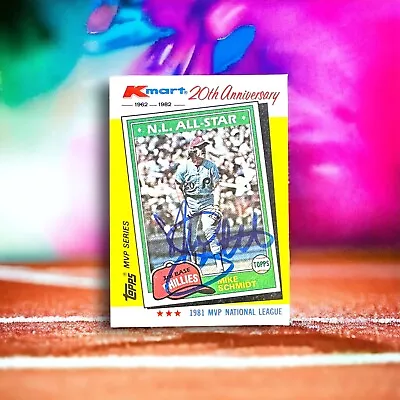 1982 Topps K-Mart Mike Schmidt Hard Signed Autograph With COA HOF Phillies • $2.99