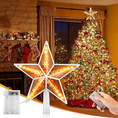 $11.69 • Buy 9.5  Christmas Star Tree Topper LED Treetop Light Indoor Outdoor Xmas Home Decor
