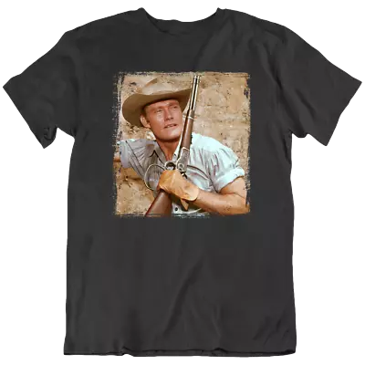 The Rifleman Chuck Connors American Western Movie TV Retro T Shirt Tee Gift New • $20.98