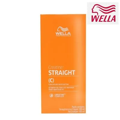 Wella Creatine Straight C Hair Cream 100ml Neutralizer Single Application Kit C • $23.82