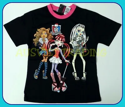BNWT Top Monster High Tshirt Kids Cartoon Cotton Brand New Girls T-shirt • $11.08