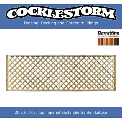 2ft High X 6ft Wide Timber European Rectangle Garden Lattice Trellis Panels • £29.40