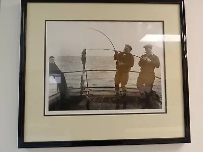 Photo Of Babe Ruth And Lou Gehrig Fishing November 1928 • $140