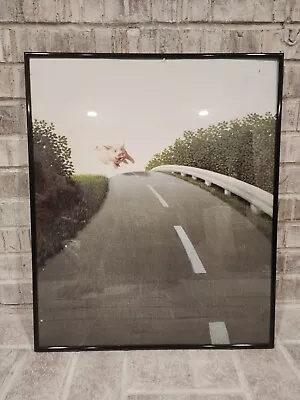 🐷 Highway Autobahn Pig 💥 Michael Sowa Foam Board Mounted Print Frame 19.5x23.5 • $25