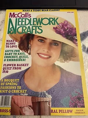 McCall's Needlework & Crafts Magazine April 1989 Crafts Knitting Crochet • $8.96