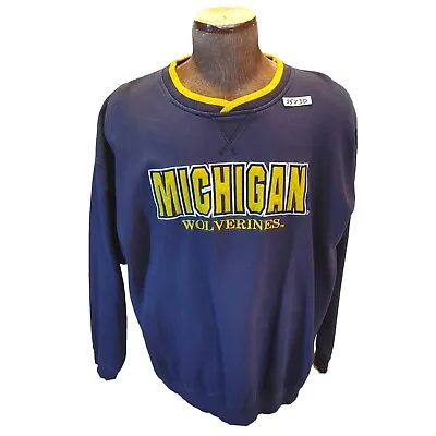 Michigan Wolverines Football Sweatshirt V Neck 2XL 25×30 Cadre By Next • $25.93