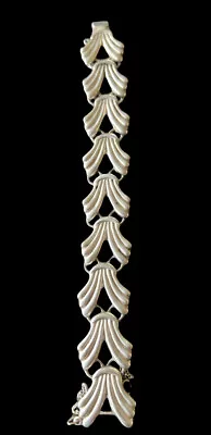 Jose Anton Taxco Mexico Sterling Silver Art Deco Link Bracelet • $295