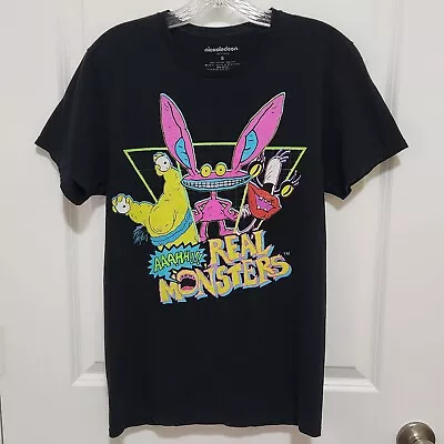 Aaahh! Real Monsters Size S Throwback Graphic Black Tee Shirt • $9