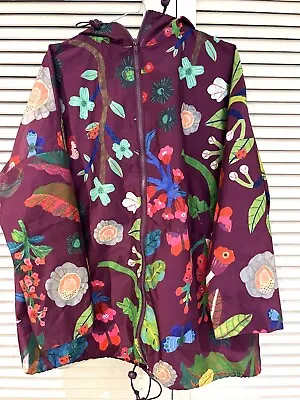 Pretty GORMAN X Monika Forsberg “Garden” Raincoat Coat Jacket * Size S/M • $125