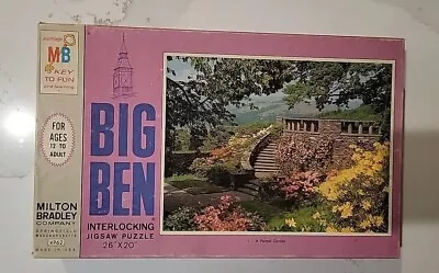 Vintage 1968 Milton Bradley MB Big Ben Formal Garden 1000 Piece Puzzle • $18