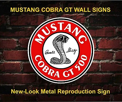Ford Mustang Shelby Signature Rust-Proof Metal Wall Sign - Personalize It! • $22.95