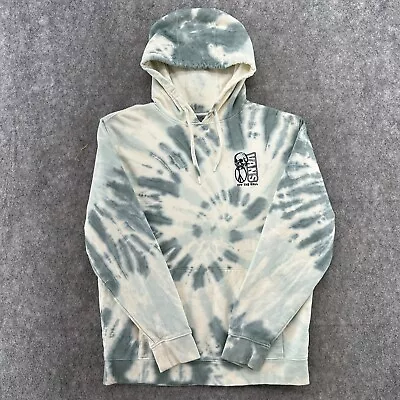 Vans Sweater Mens L Green Tie Dye Goth Skull Off The Wall Skateboarding Hoodie • $4.46