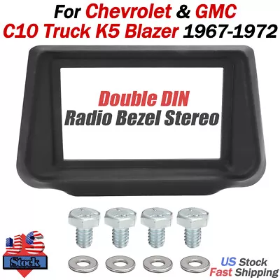 For Chevrolet C10 Truck K5 Blazer & GMC Double Din Radio Bezel Stereo 1967-1972 • $116.99