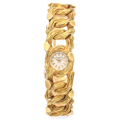 $9995 • Buy Vacheron Constantin Geneve 18K Yellow Gold Hand Wind Women's Watch + Box Papers