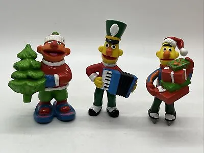 Vintage Applause Muppets Sesame Street Christmas Bert (2) And Ernie PVC Figures • $22