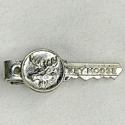 Moose Lodge Key Tie Clip Bar Vintage Fraternal Organization Vintage Collectible • $14.99