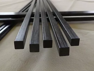 1000mm Lengths Square Solid Pultruded Carbon Fibre Rods : 4 6 8mm • £110.75