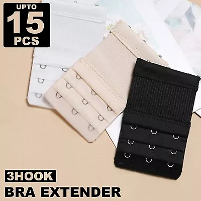 2 3 4 Hooks Bra Extender Elastic Extension Stretching Strap Black Beige White • $4.99