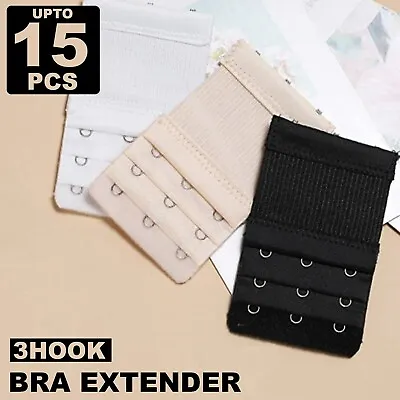 Clip On Bra Extender 2 3 4 Hook Maternity Plus Size Band Strap Extension Pack • $4.99