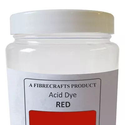 50g Fibrecrafts Acid Dye - Red - 100% Dye Stuff For Silk Wool Nylon • £7.75