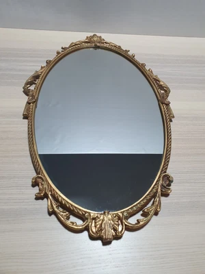 £39.99 • Buy Vintage Cast Metal Framed Gold Mirror Ornate French Rococo Baroque Style 