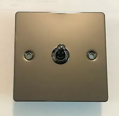 £4.99 • Buy  Black Gloss Nickel Or Brush Chrome Wall Plate Plug Socket & Switches Slim Flat