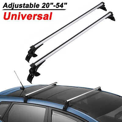 54  Universal Roof Rack Luggage Carrier Cross Bar For Car SUV W/ Raised Rails US • $68.89