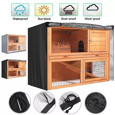 Bunny Rabbit Hutch Cover Outdoor Waterproof Small Pet Crate Cover UV Resistant • £4.98