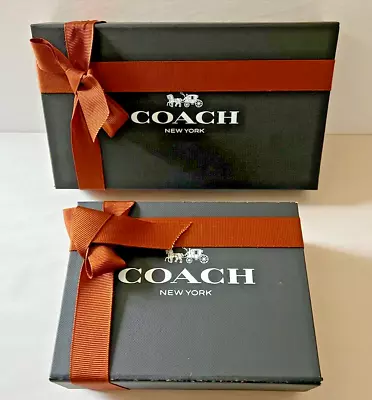 Coach Gift Storage Magnetic Closure Boxes 9  And 6.25  Lot Of 2 Empty • $26