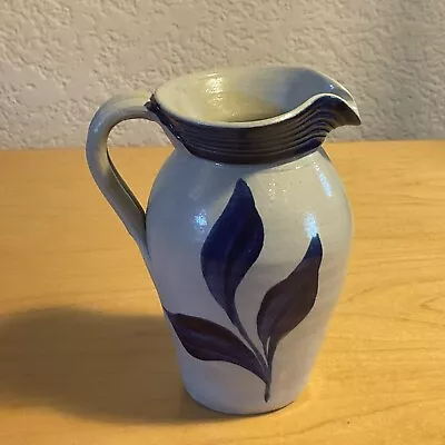 Williamsburg Pottery Cobalt Salt Glazed Mini Pitcher- 4-1/2” • $14.99