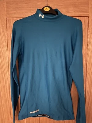 £0.99 • Buy Mens Large Under Armour Blue ColdGear Compression Base Layer Size Large
