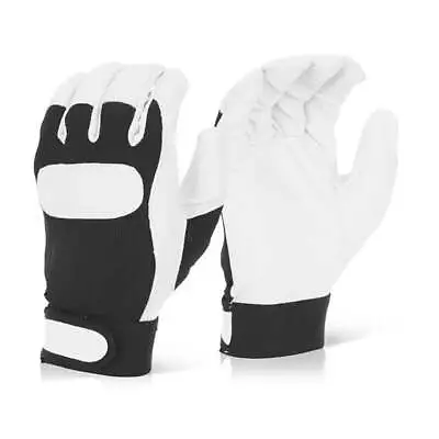 Beeswift Drivers Glove Velcro Cuff Black/White • £8.47