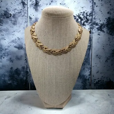 Vintage Trifari Gold Tone Leaf Necklace • $65