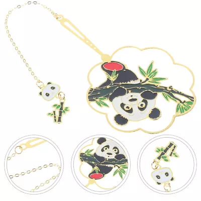  Panda Bookmark Metal Student Books For Children 3d Animal Bookmard • £5.58