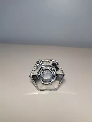 Vintage 6 Point Crystal Clear Glass Knob Pull With Hardware  • $11.99