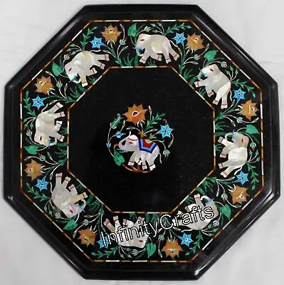 15 X 15 Inches Octagon Marble Coffee Table Top Pietra Dura Art Entry Way Table • $310.66