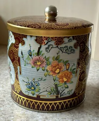 Vintage Daher Long Island Floral Decorated Tin Container Made In England W/Lid • $12.40