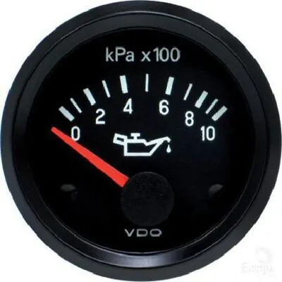 VDO Oil Pressure Gauge 1000kPa 10-180 Ohms 12V 52mm Round 350010017 • $70.95