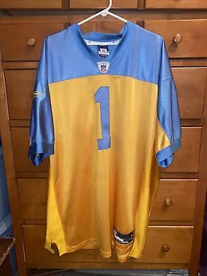 Philadelphia Eagles Vintage Yellow & Blue Reebok Jersey 54 Men’s #1 Noyne (d5) • $16