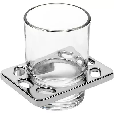 £17.96 • Buy Croydex Sutton Glass Tumbler & Chrome Plated Holder Stylish Easy Fit With Fixing
