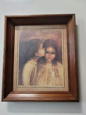 RARE African American Margaret Kane A Little Kiss First Love Print • $75