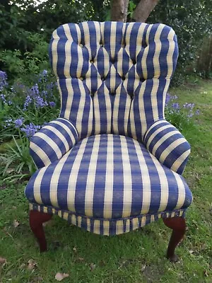 Beautiful Newly Upholstered Bedroom Children's Nursing Chair Buttoned Back • £40