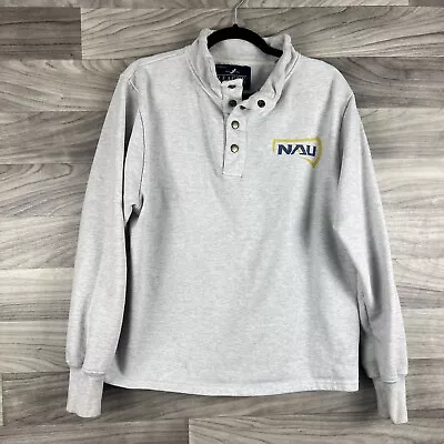 League Vintage Men’s NAU Northern Arizona University 1/4 Button Pullover Medium • $10.94